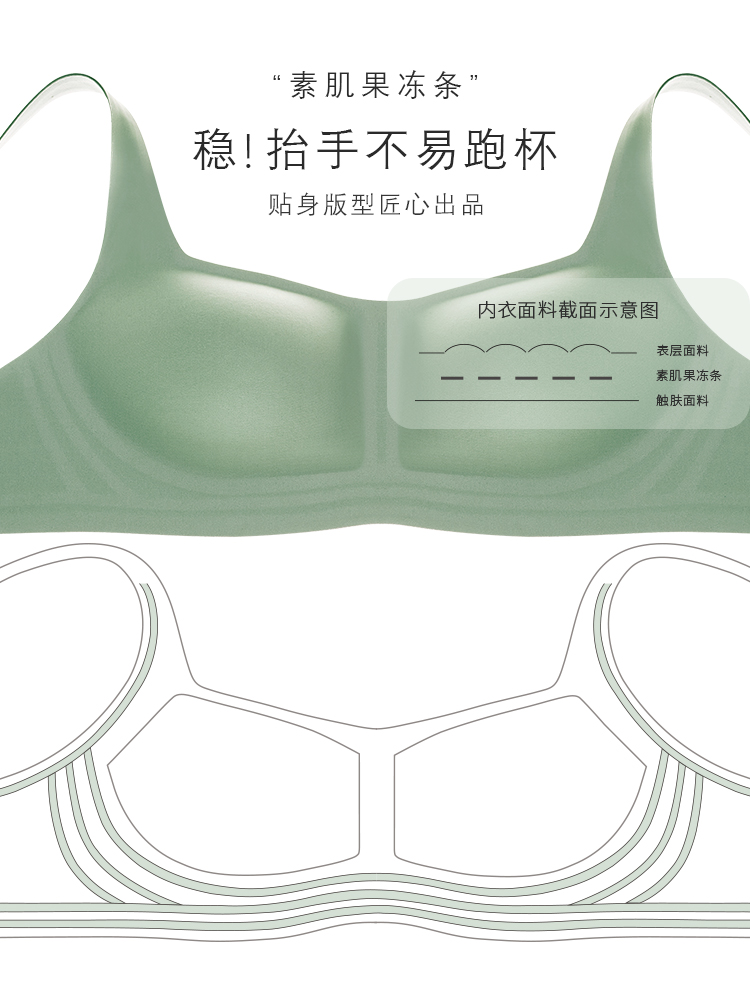High Quality Women Underwear Laser Cut Breathable Comfortable Invisible One Piece Jelly Glue Wireless Seamless Bra Bralette - Image 2