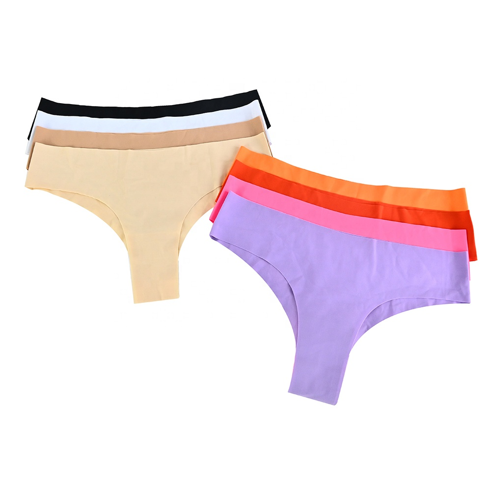 Custom Logo Summer Women Underwear Plus Size Low Waist Invisible Basic Ultralight Microfibre Snug-fit Brazilian Seamless Panties - Image 5