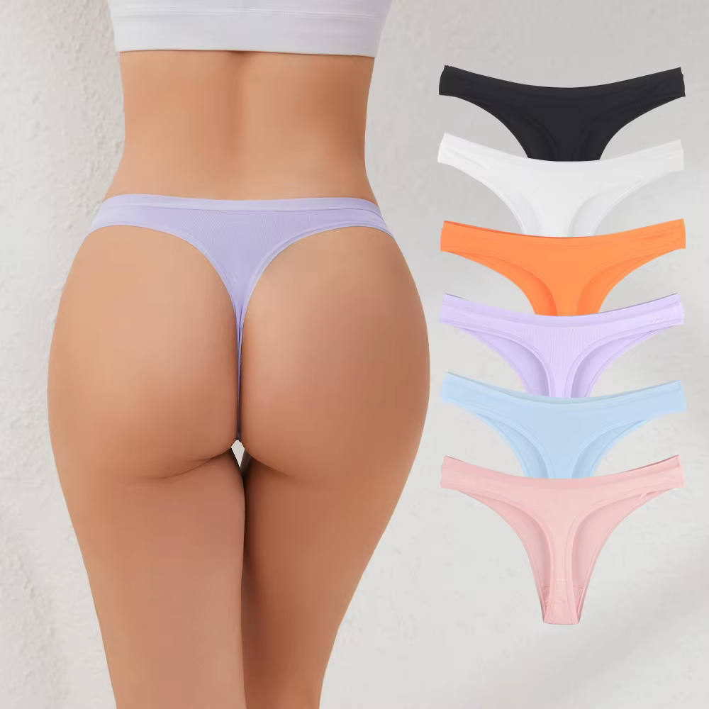 Custom Logo Degradable Underwear Wholesale Low Waist Breathable Plus Size T-back Women's Modal Cotton Thong Panties
